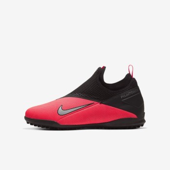 Nike Jr. Phantom Vision 2 Academy Dynamic Fit TF - Nagyobb Gyerek Focicipő - Piros/Fekete/Fekete/Met